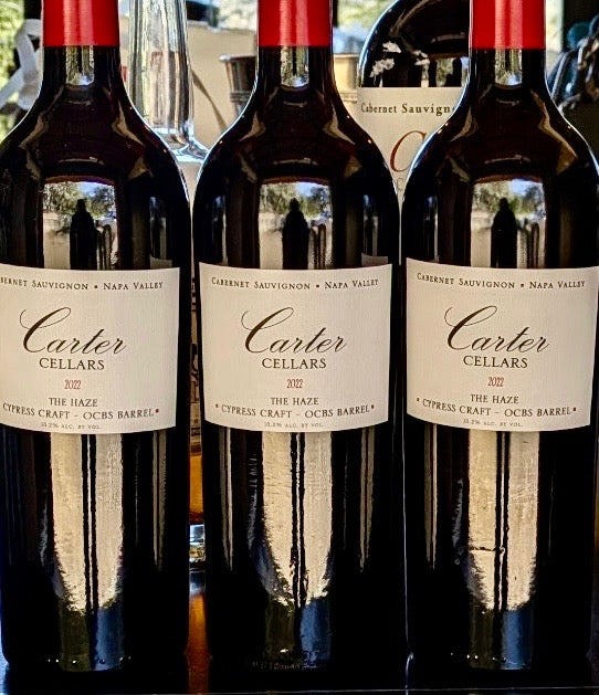 6 Bottles of Carter Cellars “The Haze” Napa Valley Cabernet Sauvignon (Cypress Craft + OCBS) Signed by Mark Carter