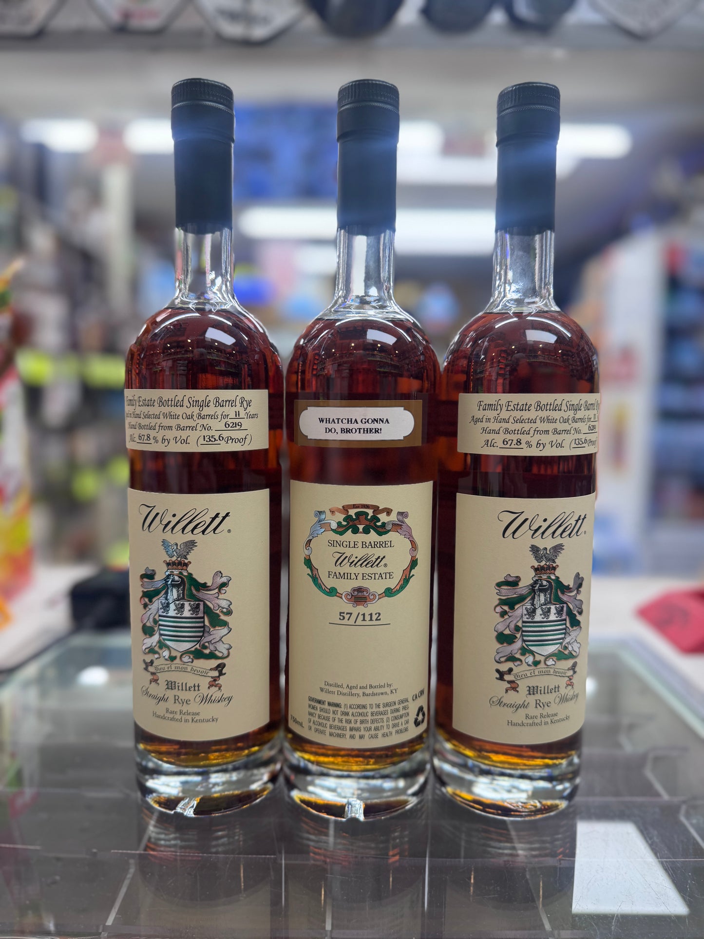 Willett Family Estate 11 Year Single Barrel Rye Whiskey “Whatcha Gonna Do Brother” 135.6 Proof