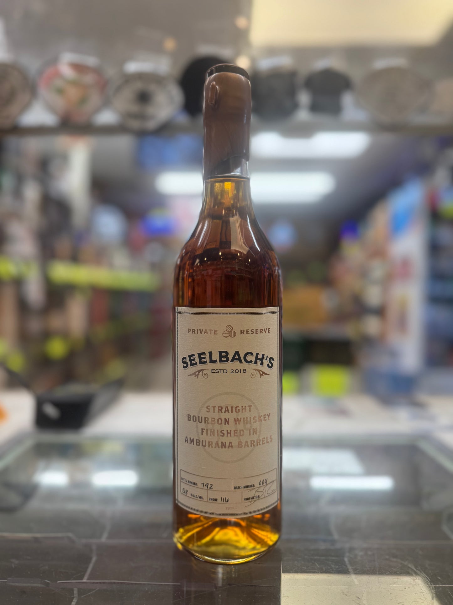 Seelbach’s Bourbon Finished in Amburana Barrels 116 Proof