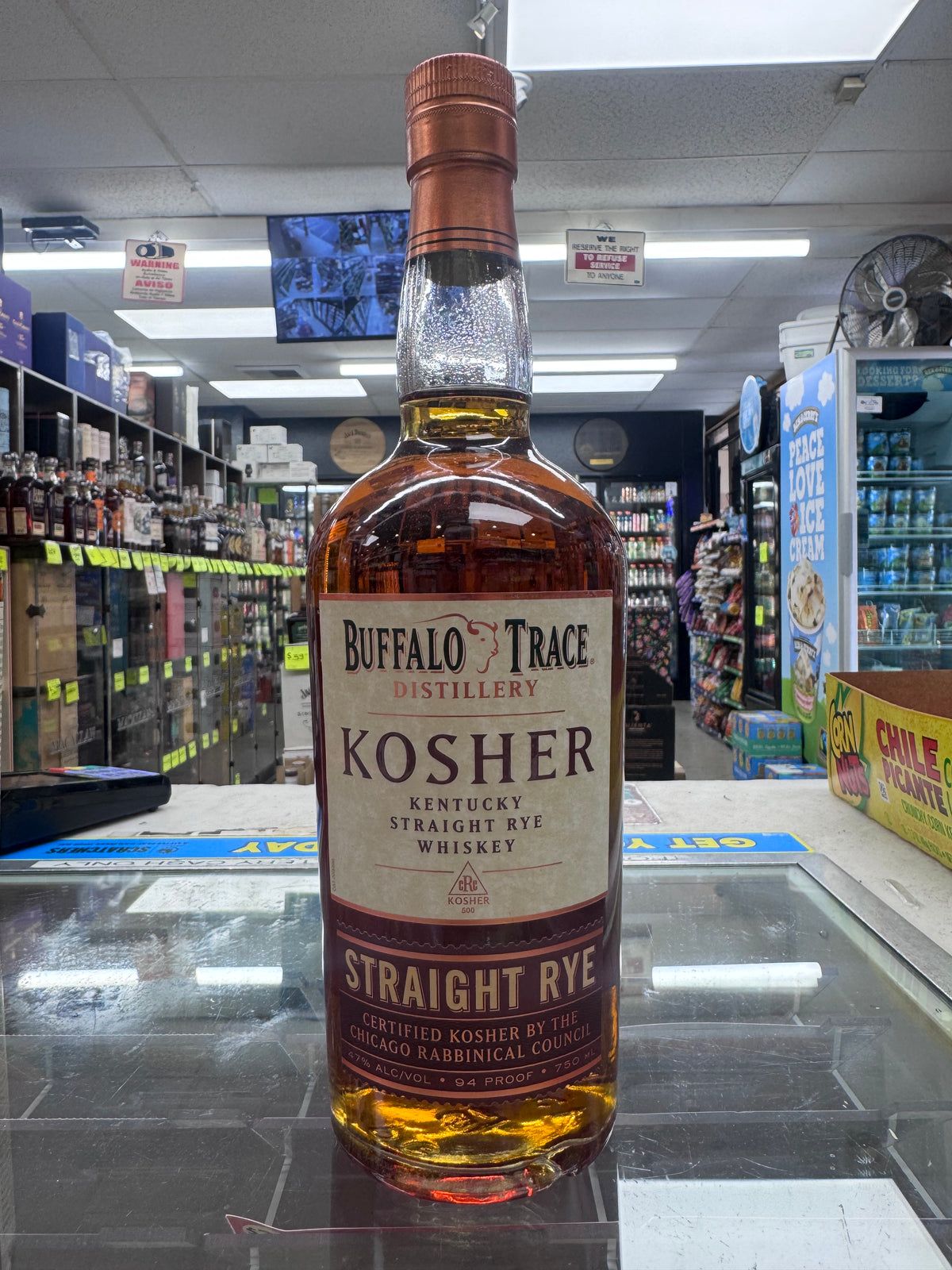 Buffalo Trace Kosher Straight Rye Whiskey 750mL