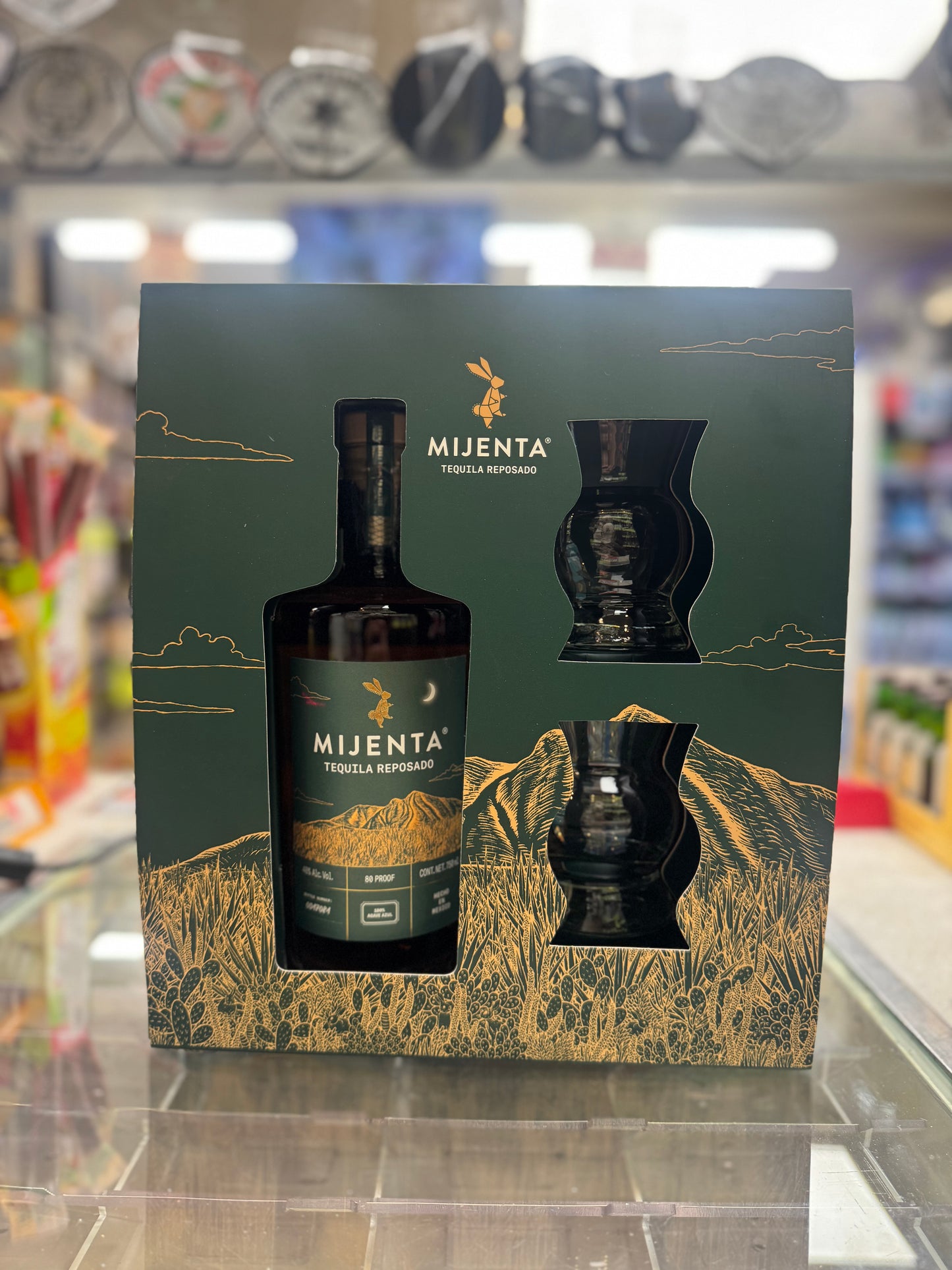 Mijenta Reposado Gift Set w/ 2 Glass Cups