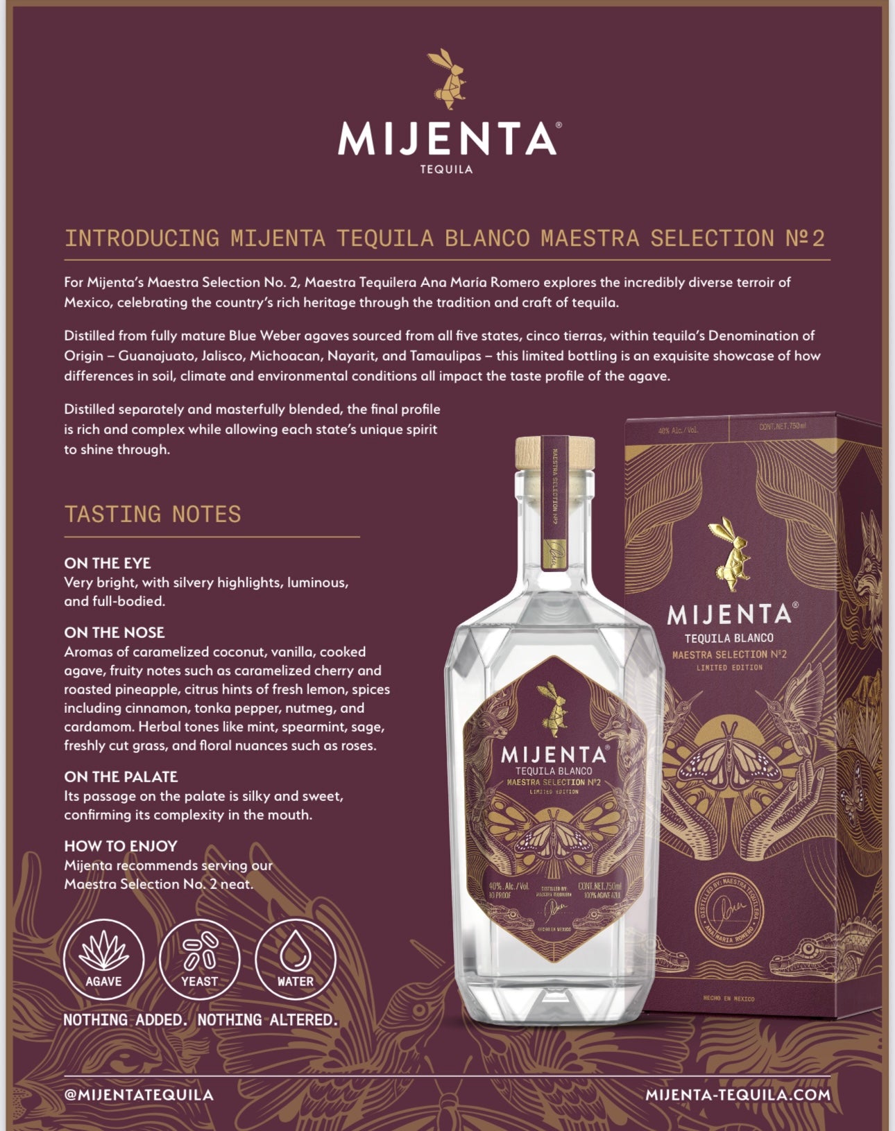 Mijenta Maestra Selection No. 2 Limited Edition Blanco Tequila Presale