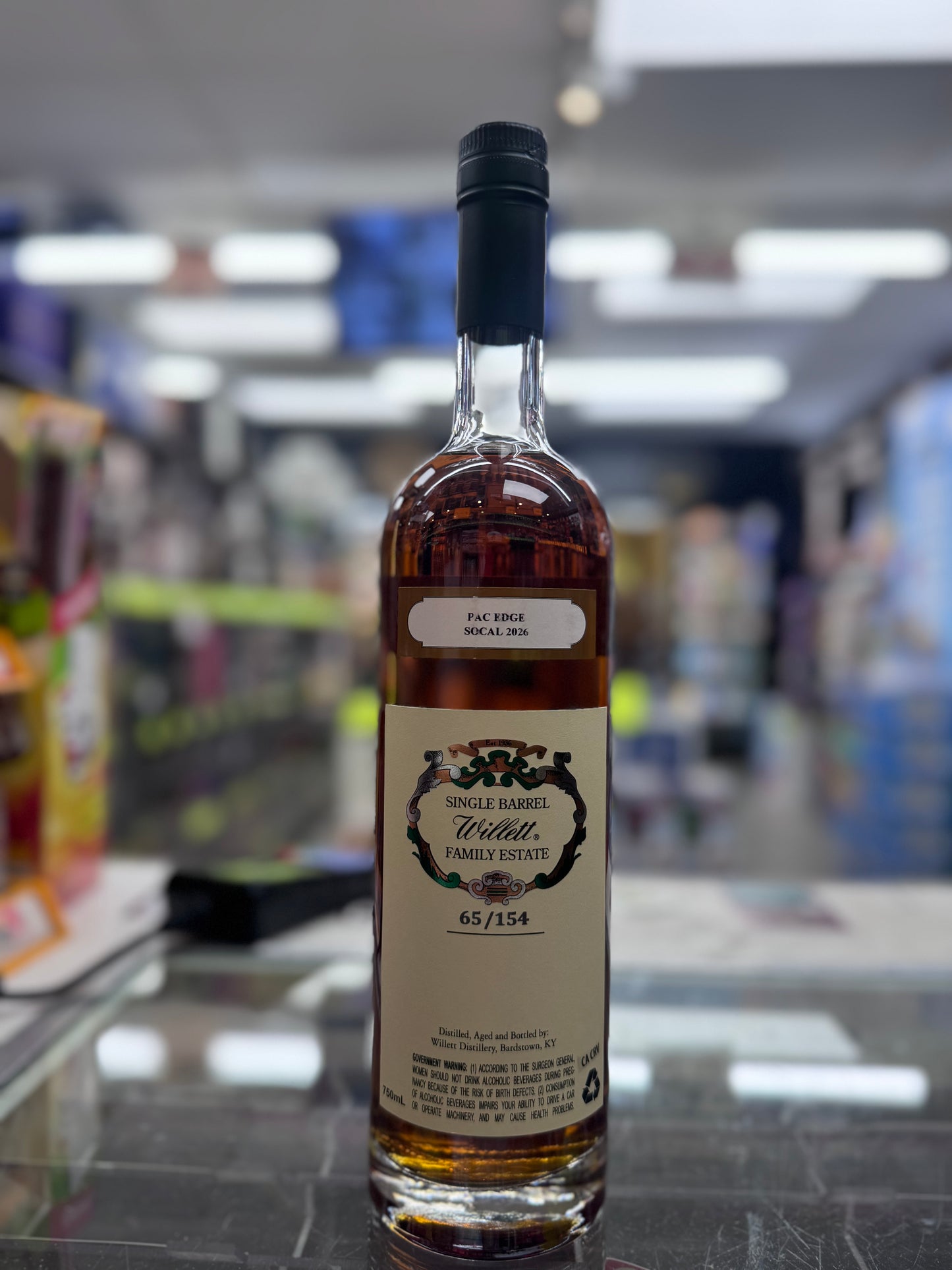 Willett 11 Year Single Barrel Family Estate Rye 109.8 Proof “Pac Edge So Cal 2026” /154