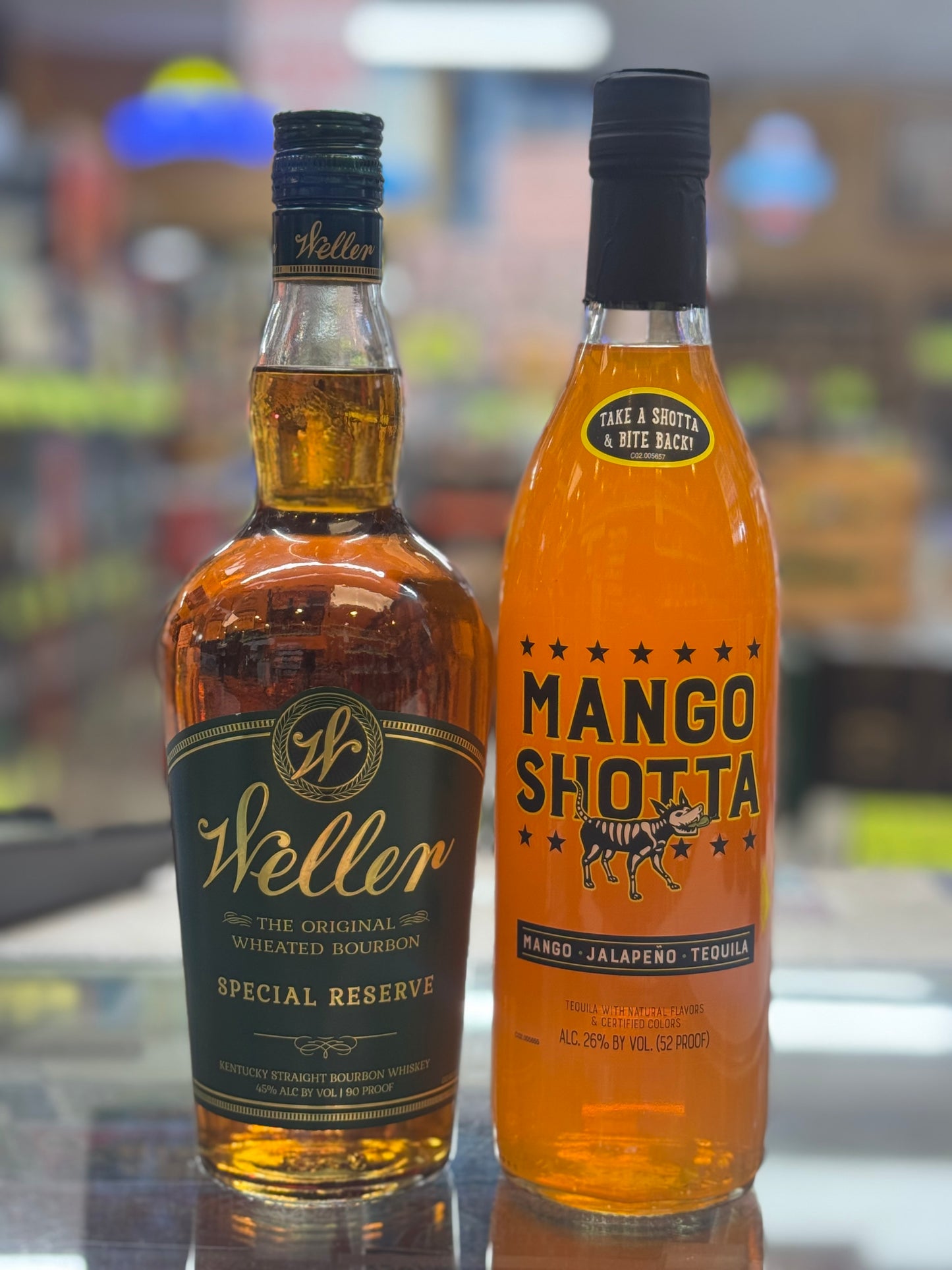 Weller Special Reserve Bourbon + Mango Shotta
