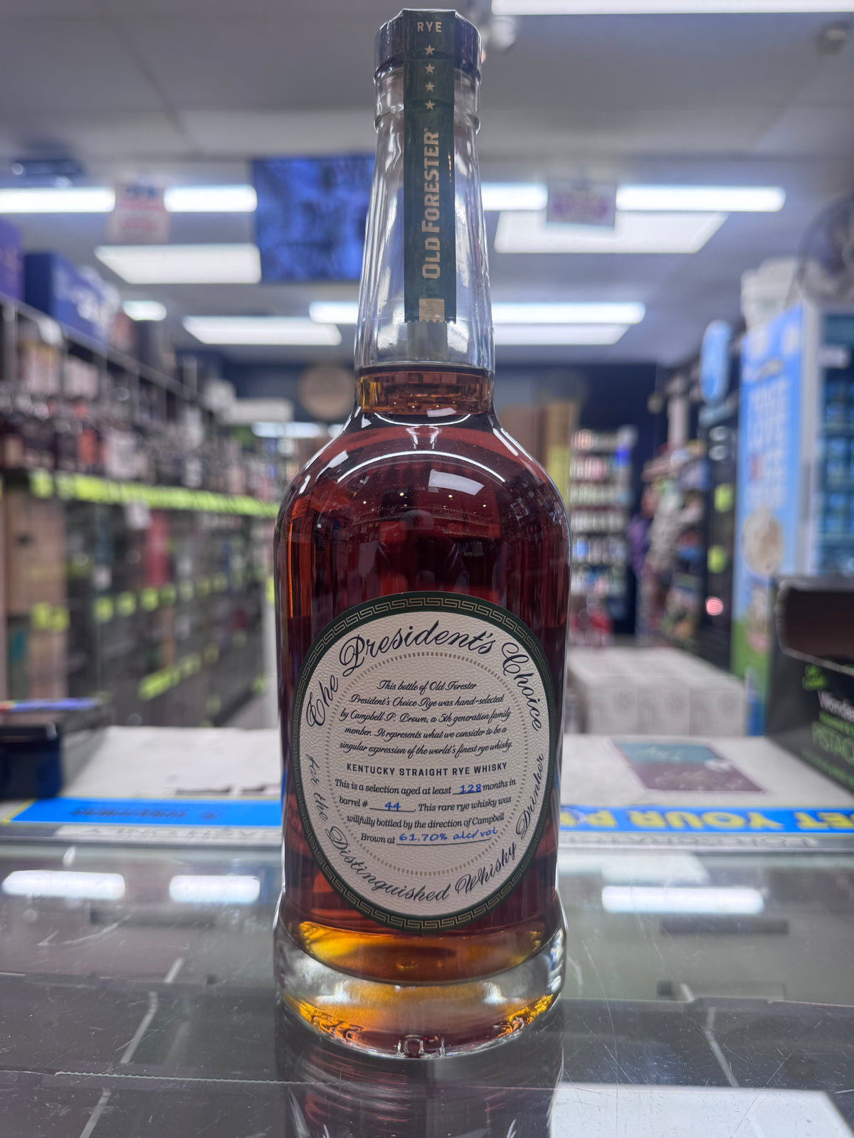 Old Forester President's Choice Kentucky Straight Rye Whisky Barrel #44 128 Months 123.4 Proof