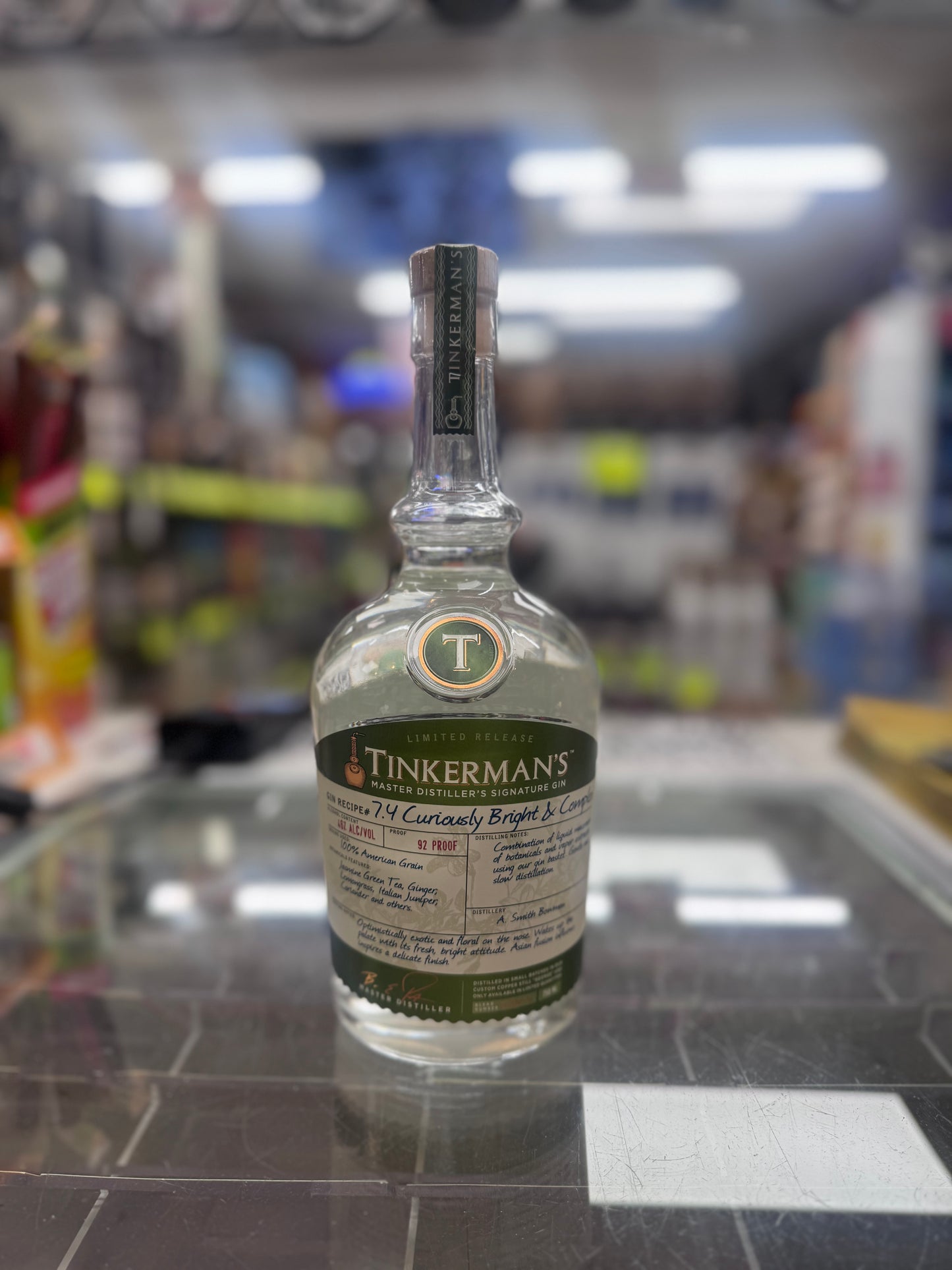 Tinkerman’s Master Distiller’s Signature Gin 7.4 Curiously Bright & Complex (A. Smith Bowman Distillery)