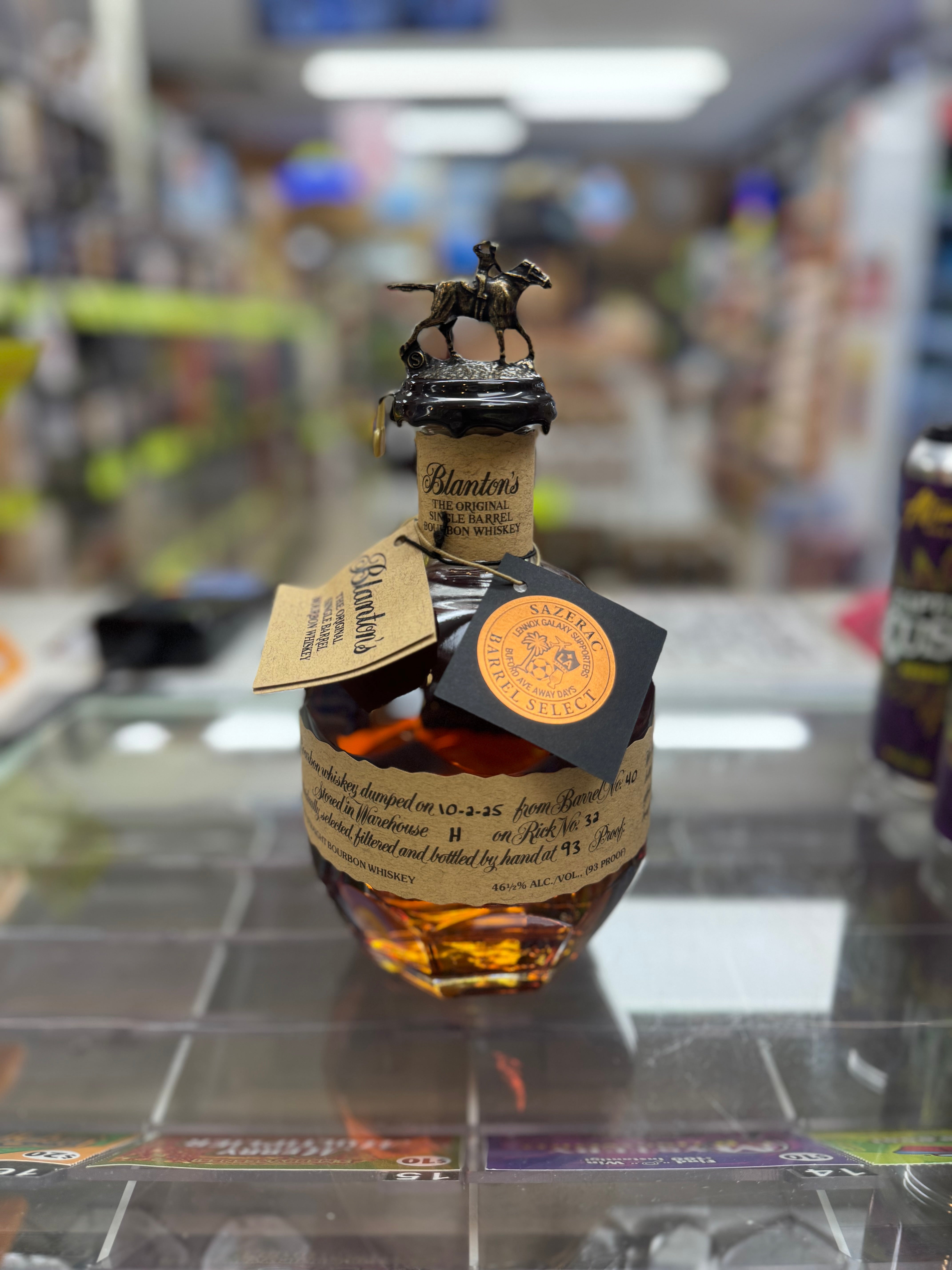 Blanton's Single Barrel Select “Lennox Galaxy Supporters” 93 Proof