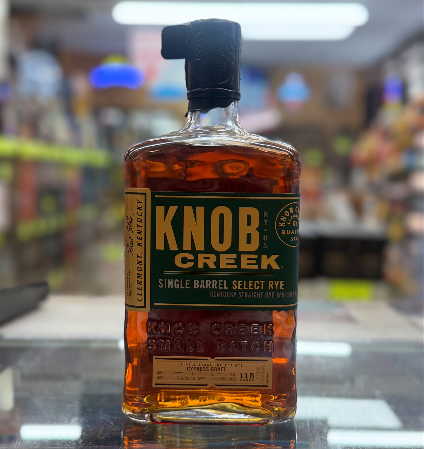 Knob Creek 9.5 Year Single Barrel Rye Whiskey “Cypress Craft”