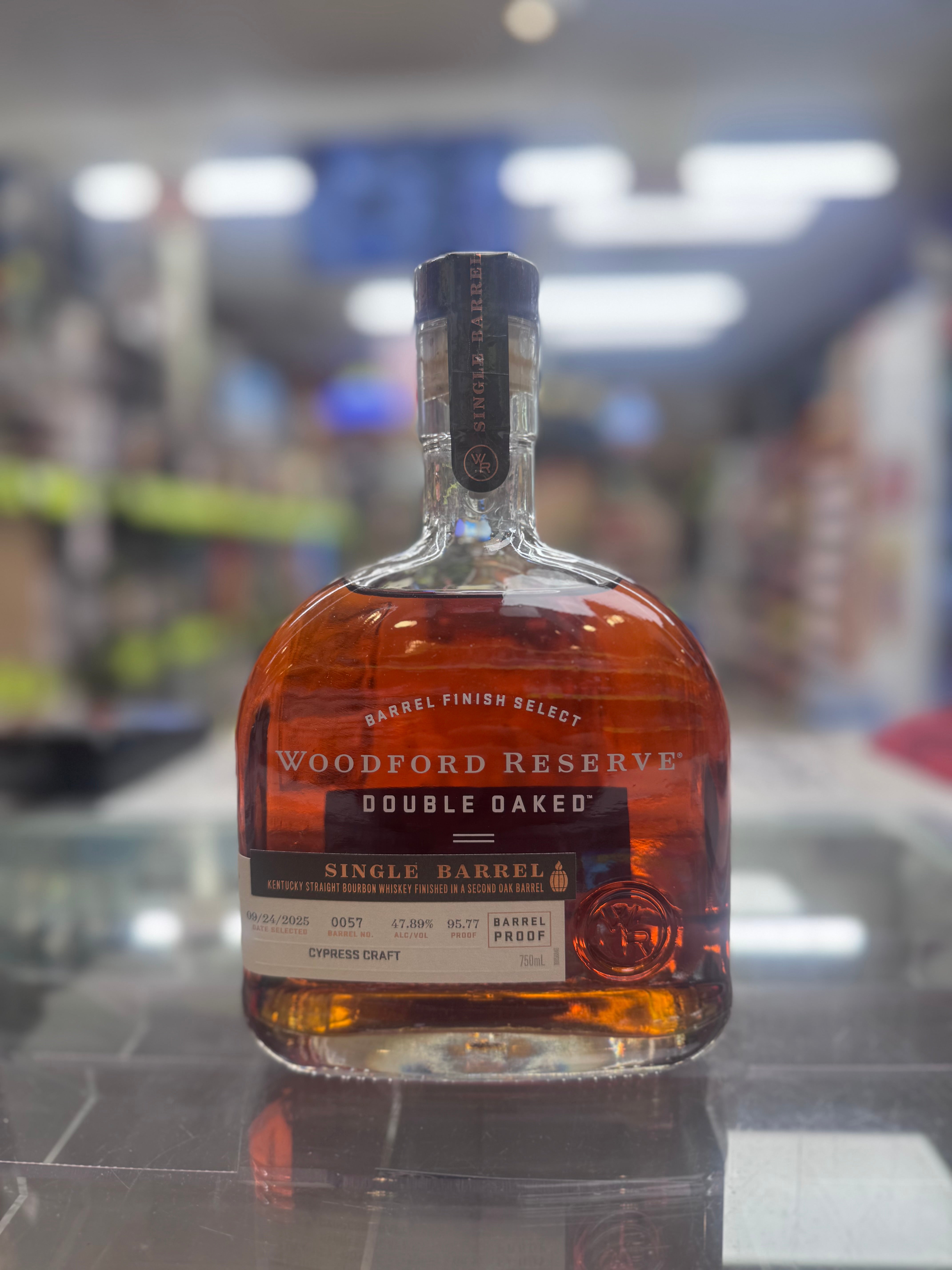 Woodford Reserve Double Oak Barrel Proof Single Barrel 95.77 Proof Cy Cypress Craft Beer & Liquor Woodford Reserve Double Oak Barrel Proof Single Barrel 95.77 Proof Cy Cypress Craft Beer & Liquor