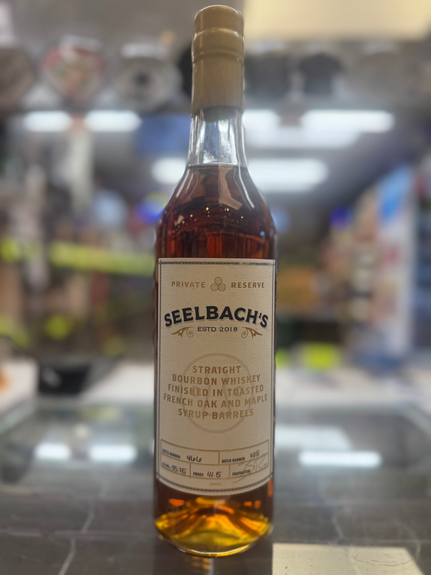 Seelbach’s Bourbon Whiskey Finished in Toasted French Oak & Maple Syrup Barrels 111.5 Proof