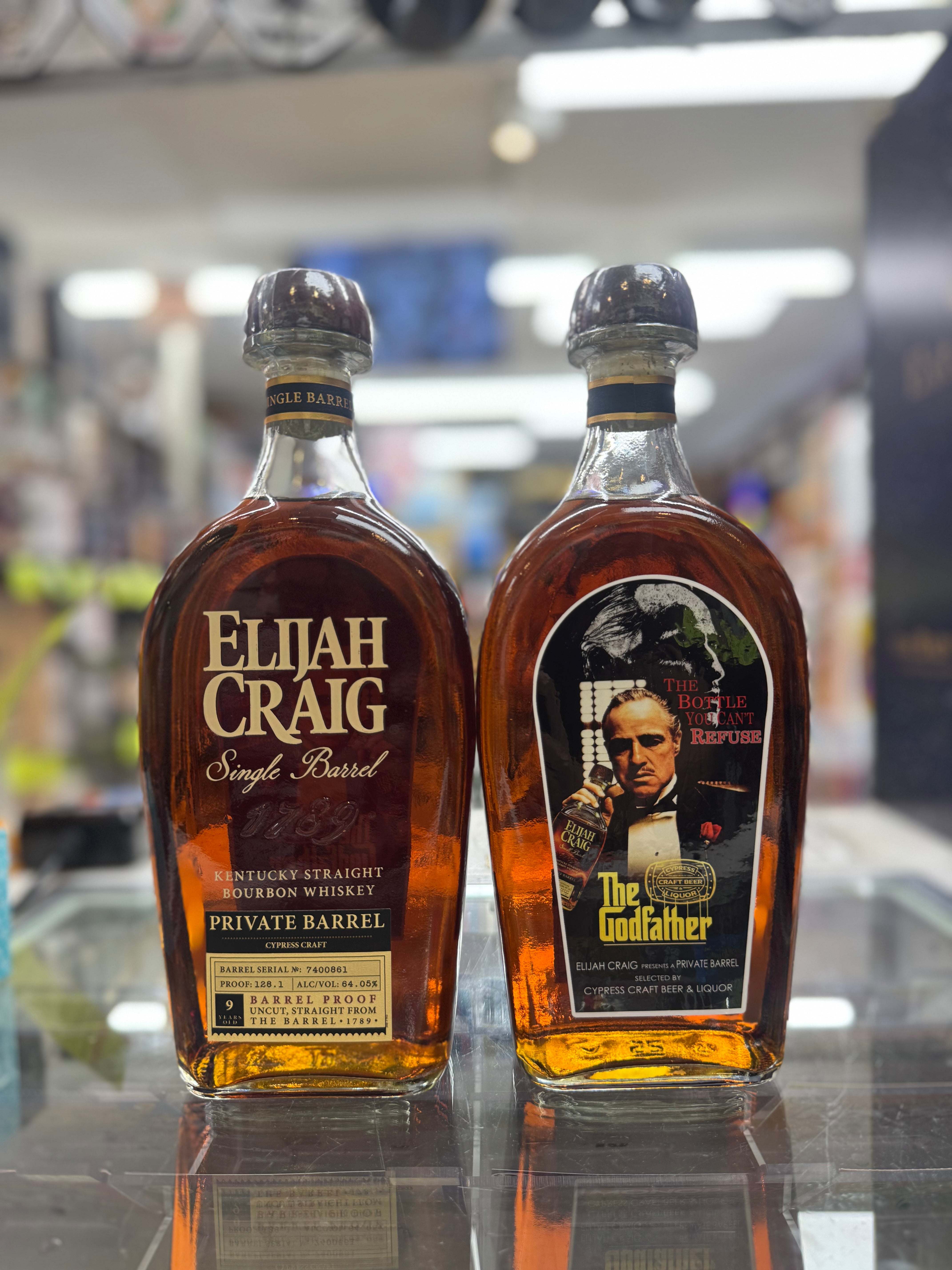 Elijah Craig 9 Year Single Barrel Bourbon Whiskey “The Godfather