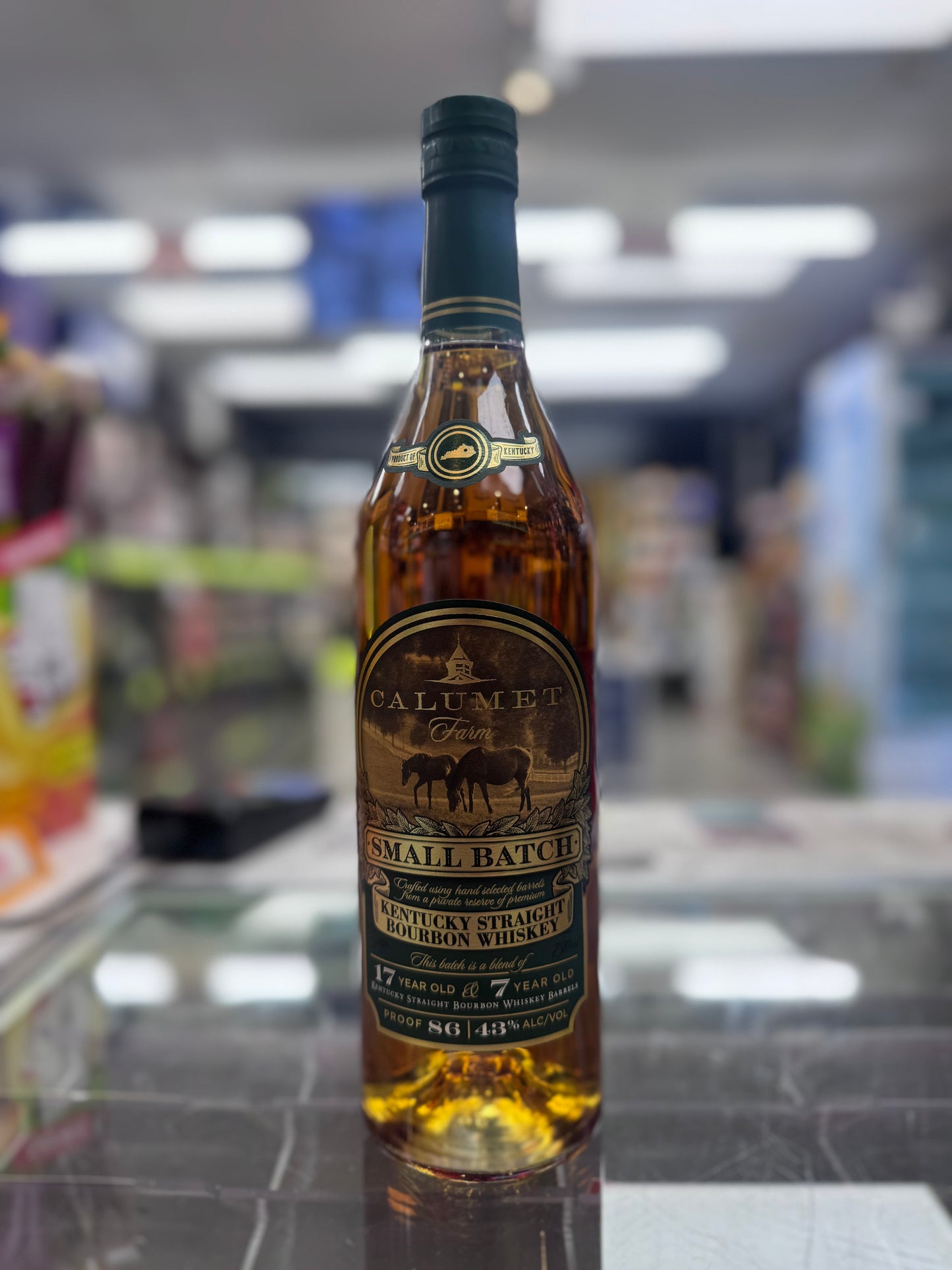 Calumet Farm Small Batch Bourbon Whiskey 86 Proof 17 & 7 Year Blend 750mL