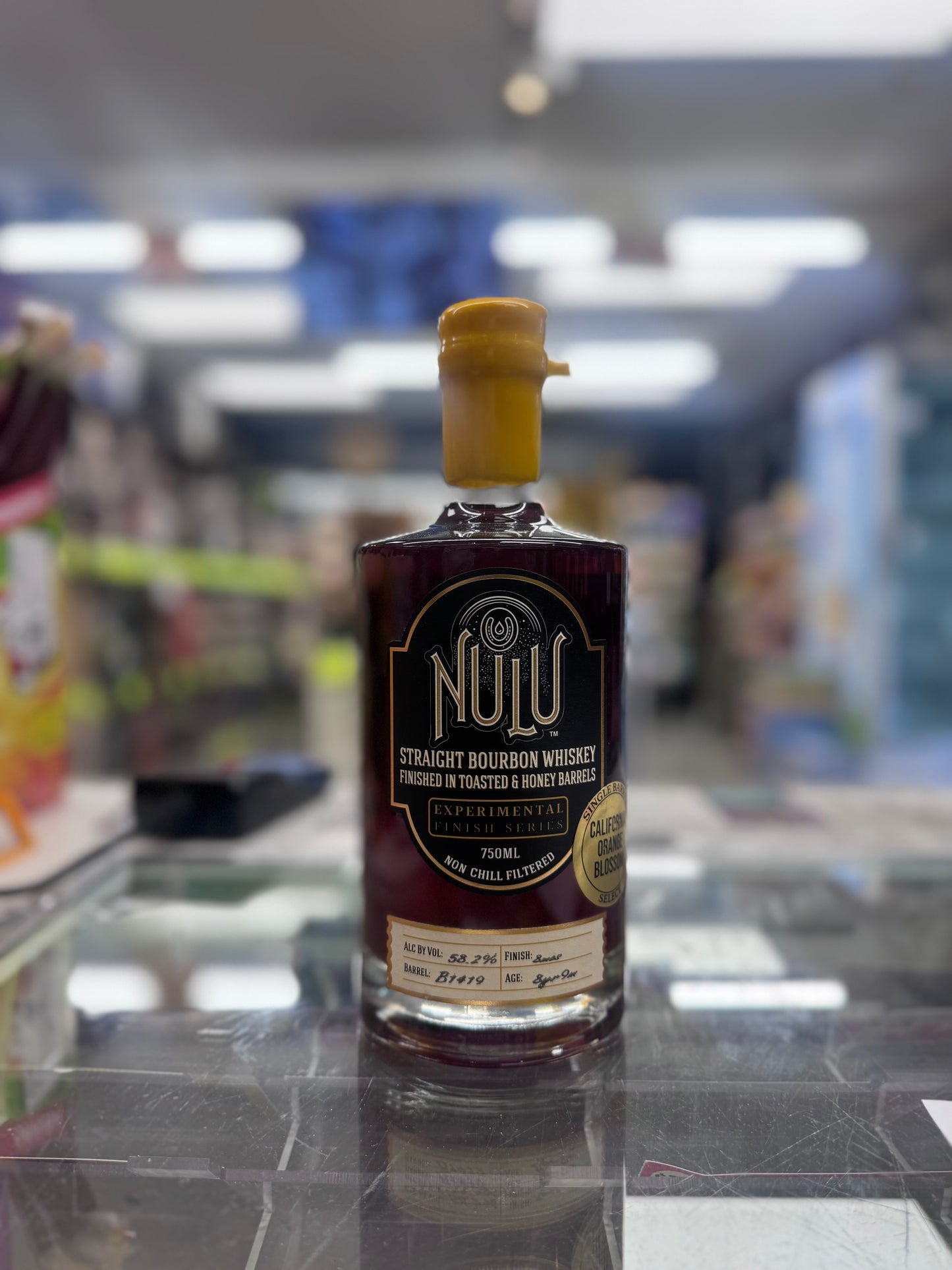 Nulu Single Barrel Bourbon Whiskey Toasted & Honey Finish 116.4 Proof 750mL