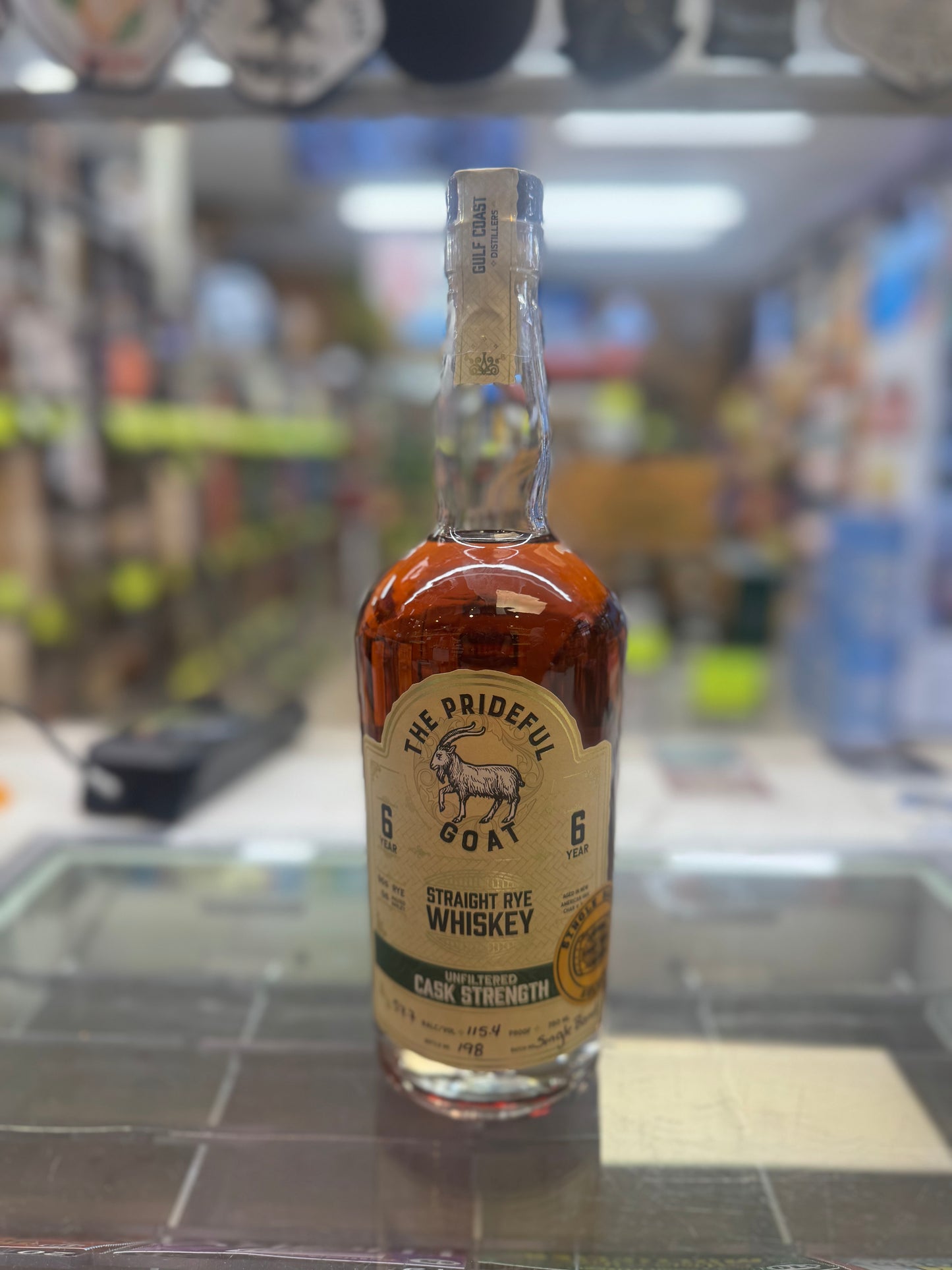 The Prideful Goat Single Barrel 6 Year Rye Whiskey “Cypress Craft”