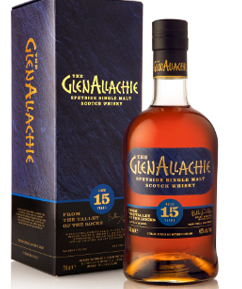 GlenAllachie 15 Years Aged Speyside Single Malt Scotch Whiskey