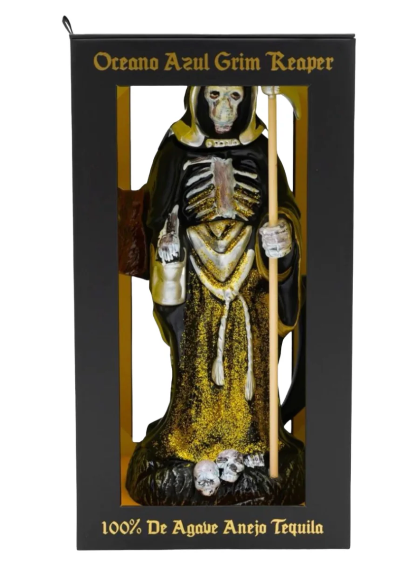 Oceano Azul Grim reaper tequila Anejo 1 litre