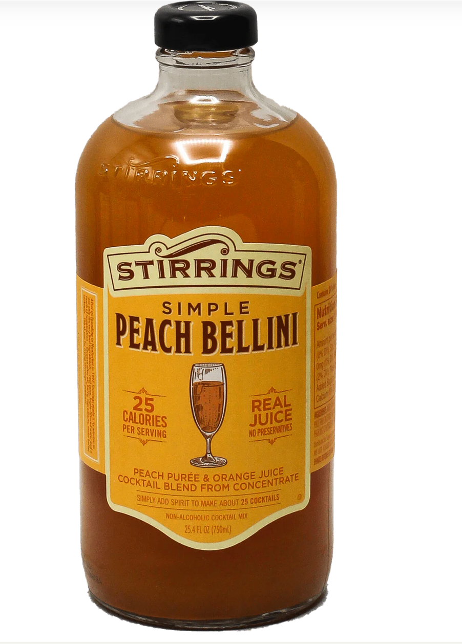 Stirrings Simple Peach Bellini Mix Peach 750 ml