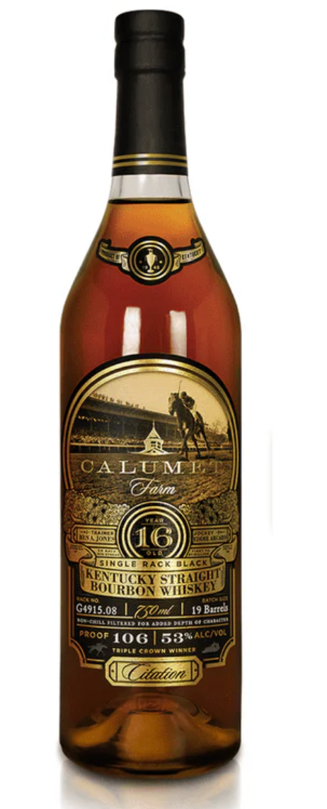 Calumet Farm Single Rack Black 16 Year Old Kentucky Straight Bourbon Whiskey 750mL
