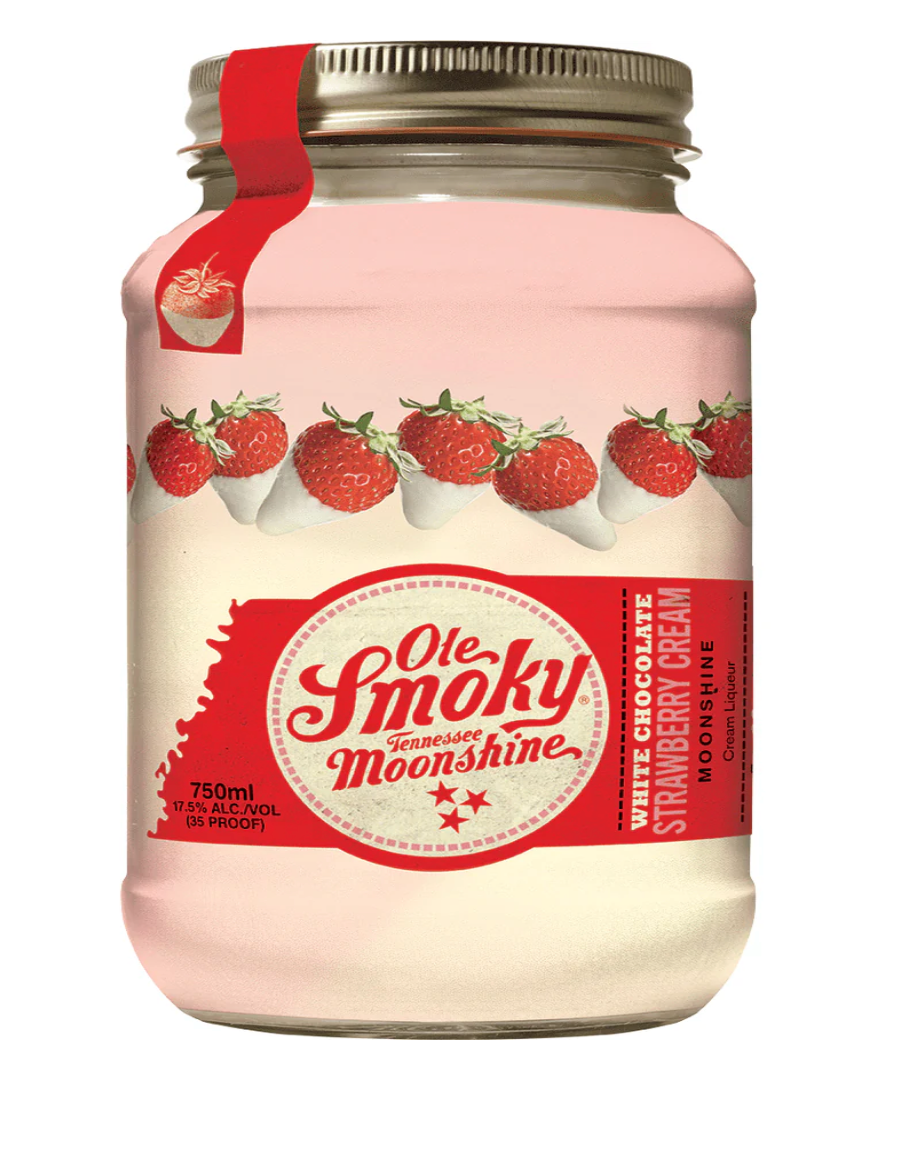 Ole Smoky White Chocolate Strawberry Cream Moonshine 750ml