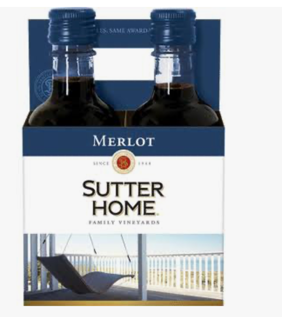 Merlot Sutter Home 4 pk 187 ml
