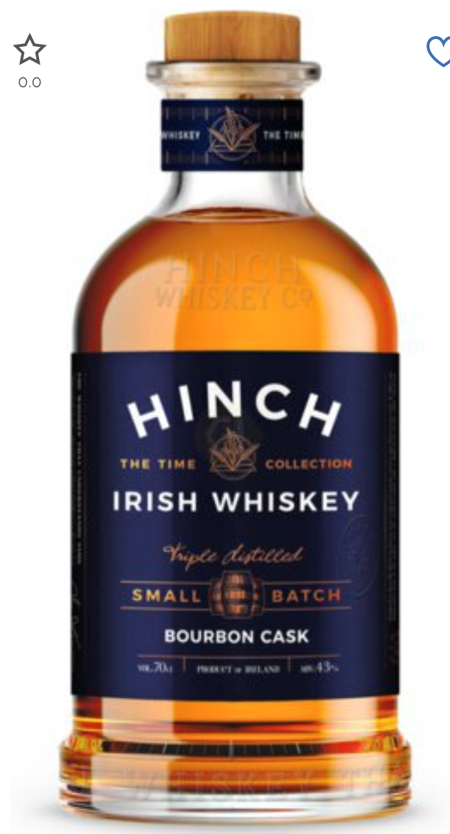 Hinch Irish Whiskey Small Batch Bourbon Cask
