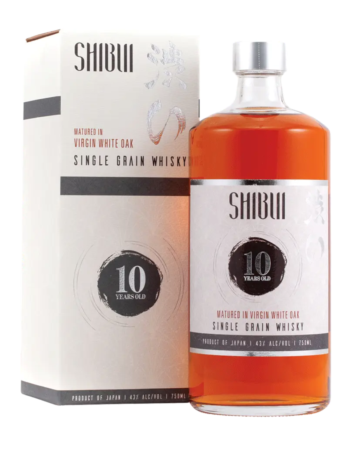 Shibui Single Grain Virgin White Oak Cask 10 Year Old Japanese Whiskey