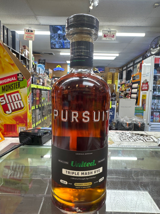 Pursuit United Triple Mash Rye Barrel Proof Rye Whiskey 123.8 Proof