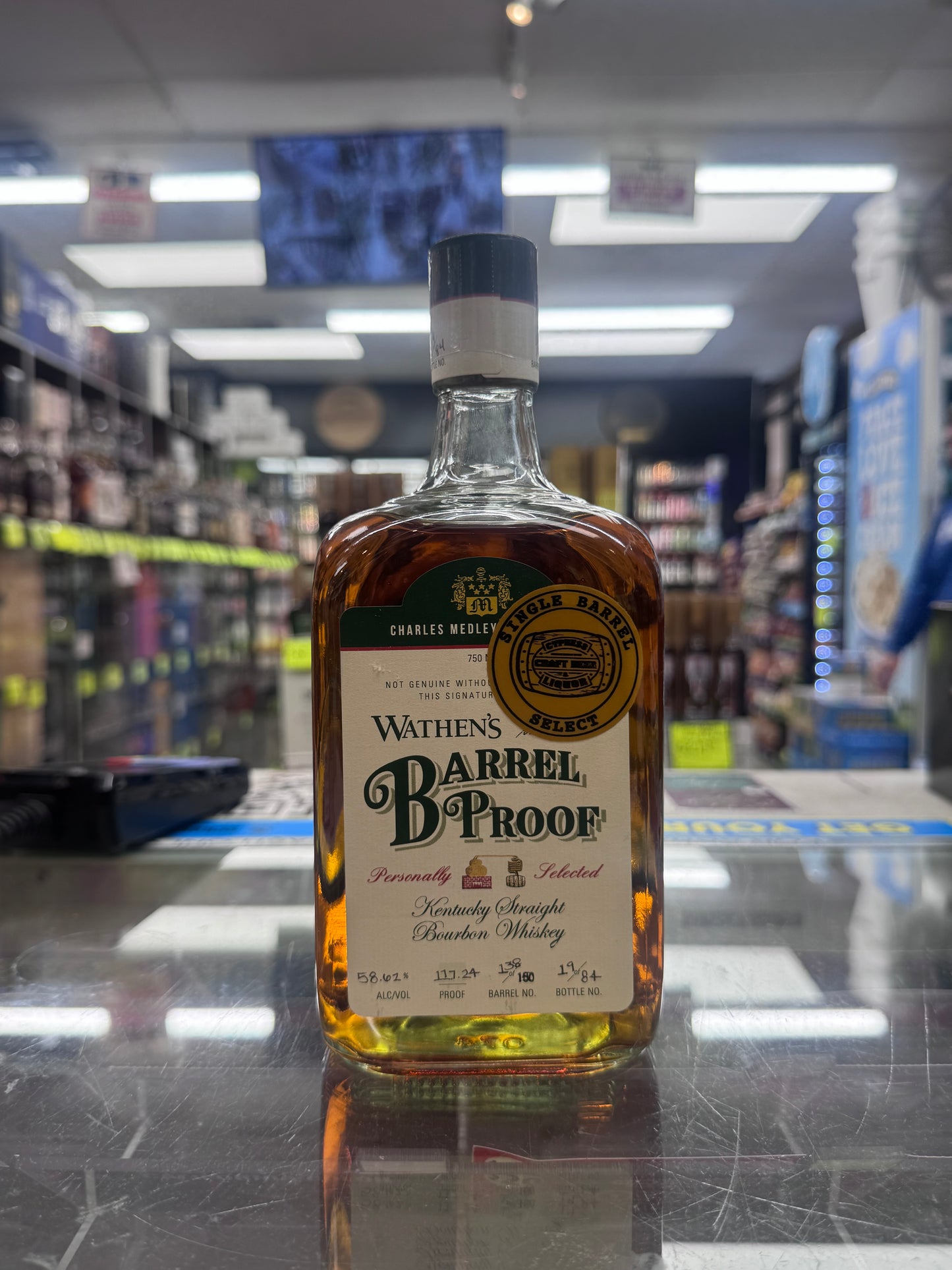 Wathen’s Single Barrel Barrel Proof 117.24 Proof “Cypress Craft” (Short Barrel 84 Bottles Only)