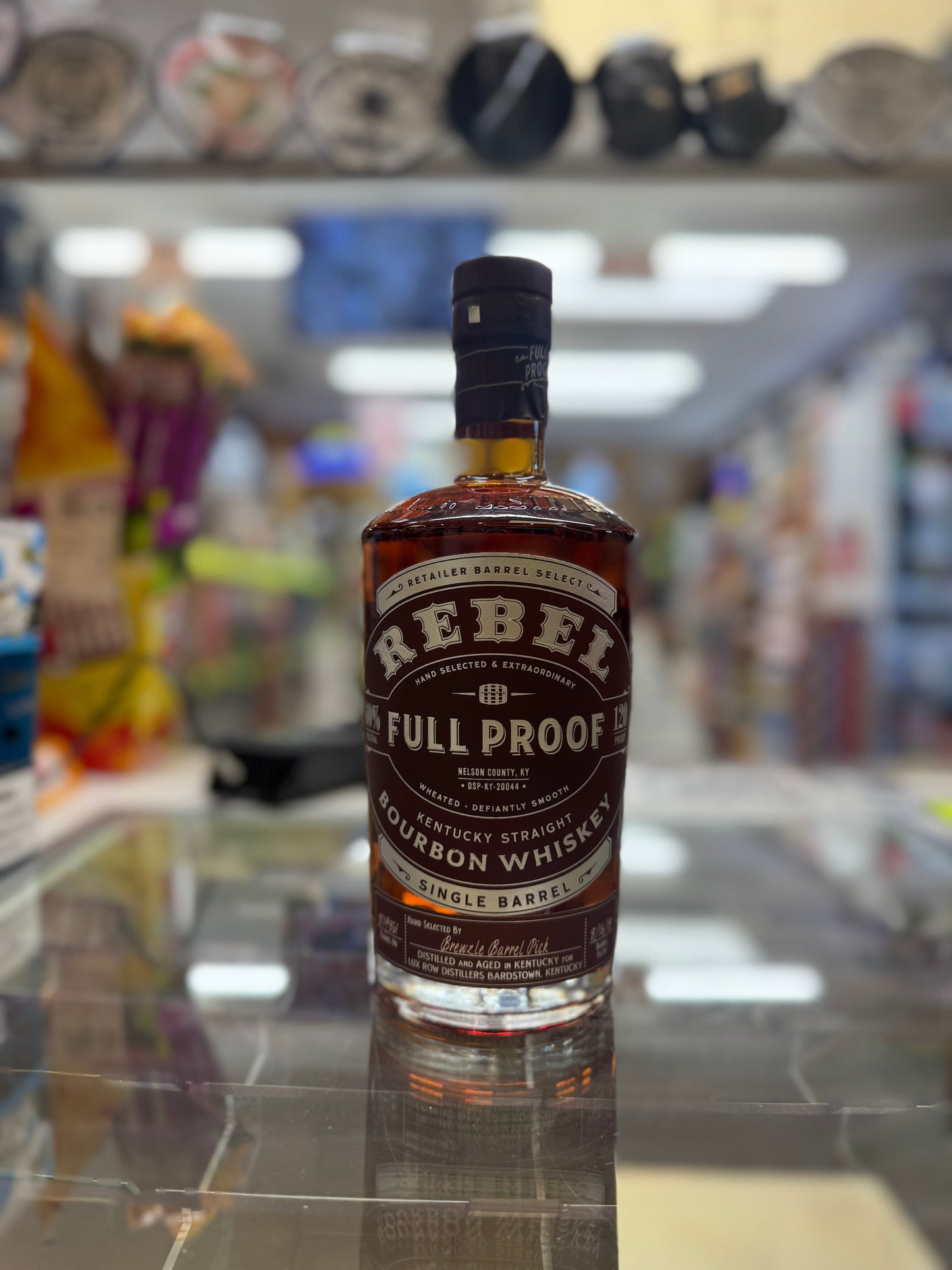 Rebel Full Proof Kentucky Straight Bourbon Whiskey 120 Proof “Brewzle”
