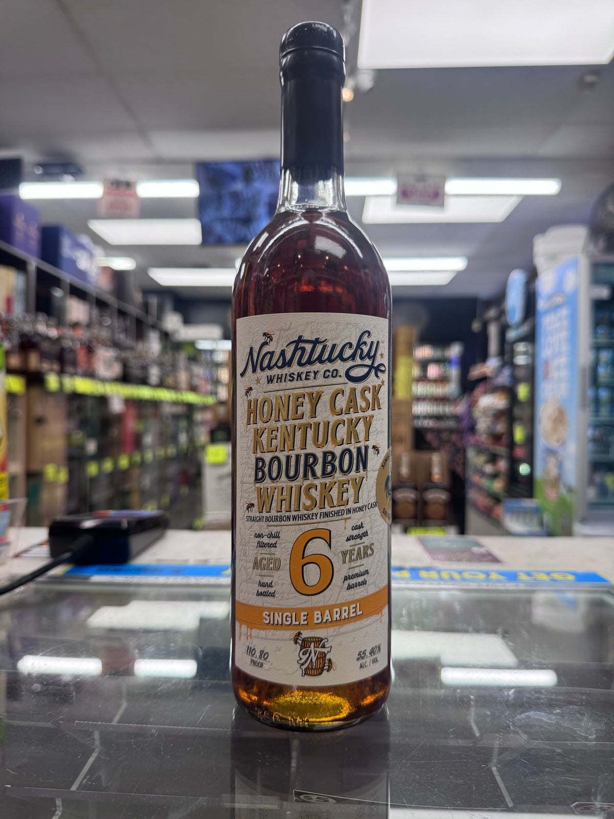 Nashtucky Honey Cask Kentucky Bourbon Whiskey 6 Year Single Barrel Cask Strength