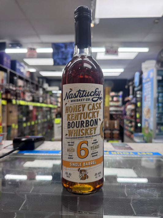 Nashtucky Honey Cask Kentucky Bourbon Whiskey 6 Year Single Barrel Cask Strength