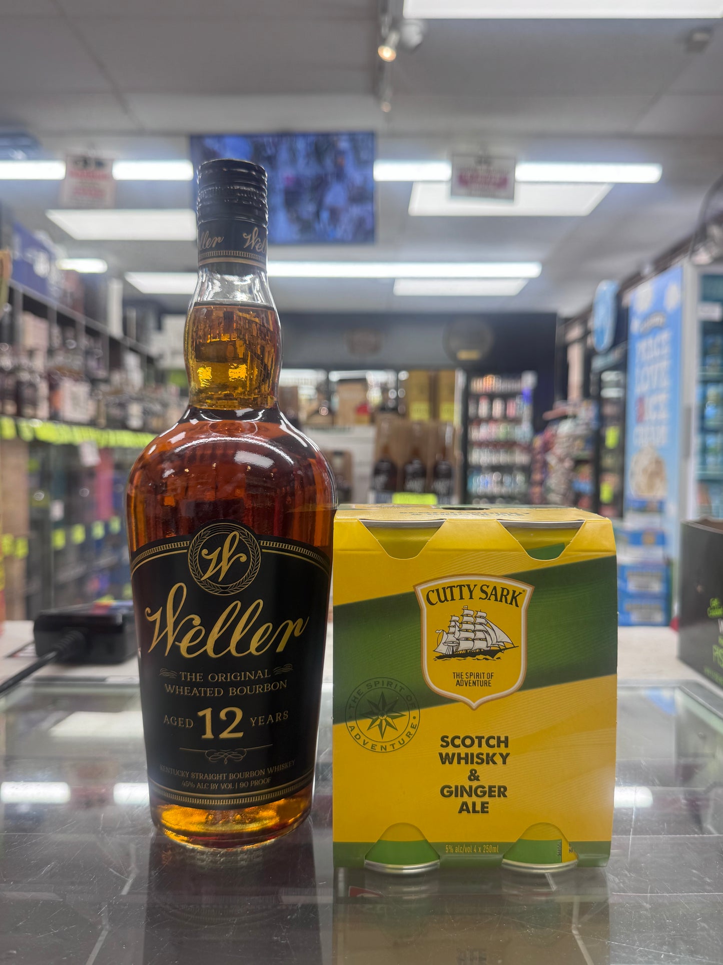 Weller 12 + Cutty Sark RTD (Whiskey + Gingerale)