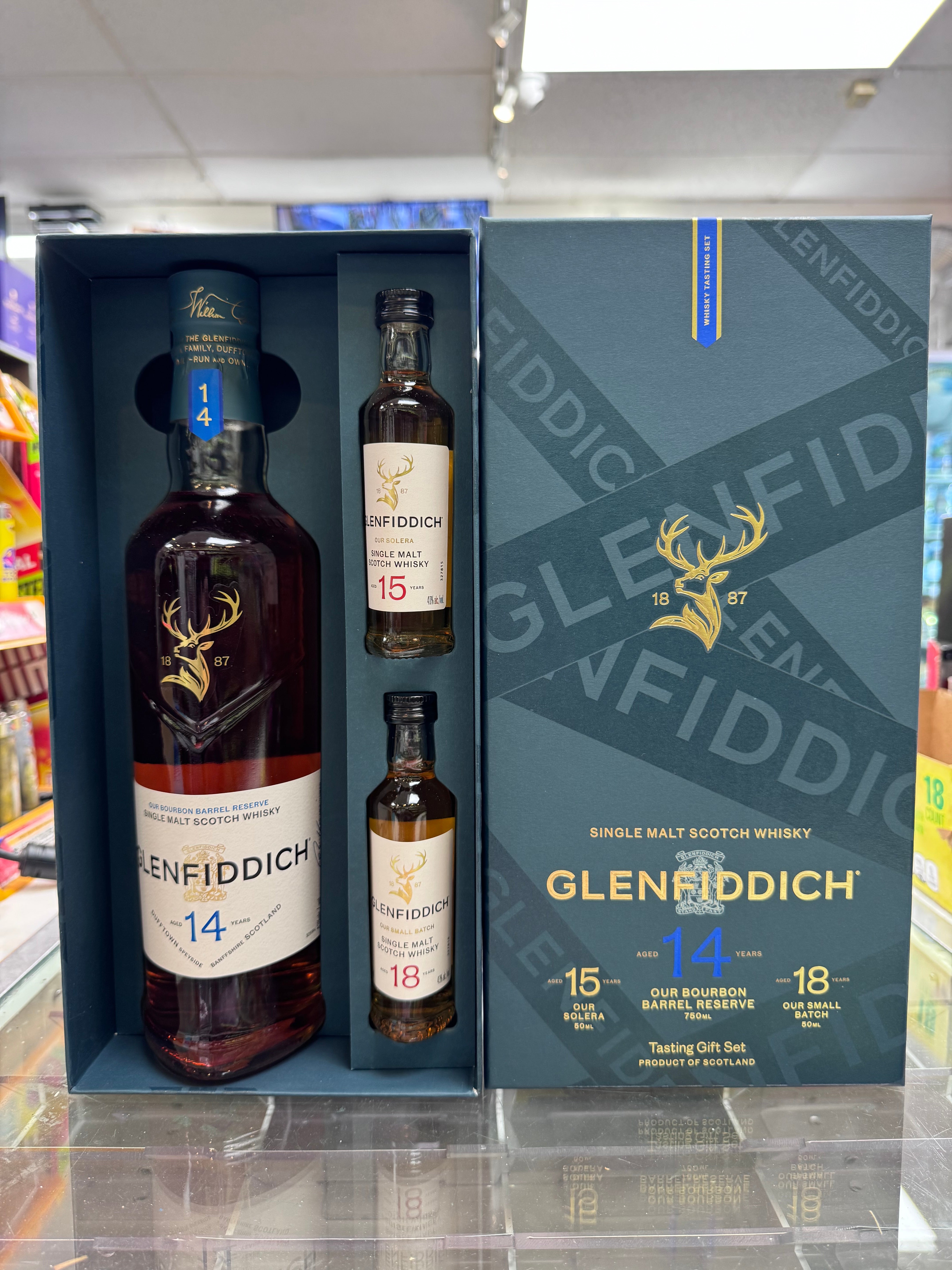 Glenfiddich 14 Year Gift Set (1 15 Year 50mL + 1 18 Year 50mL