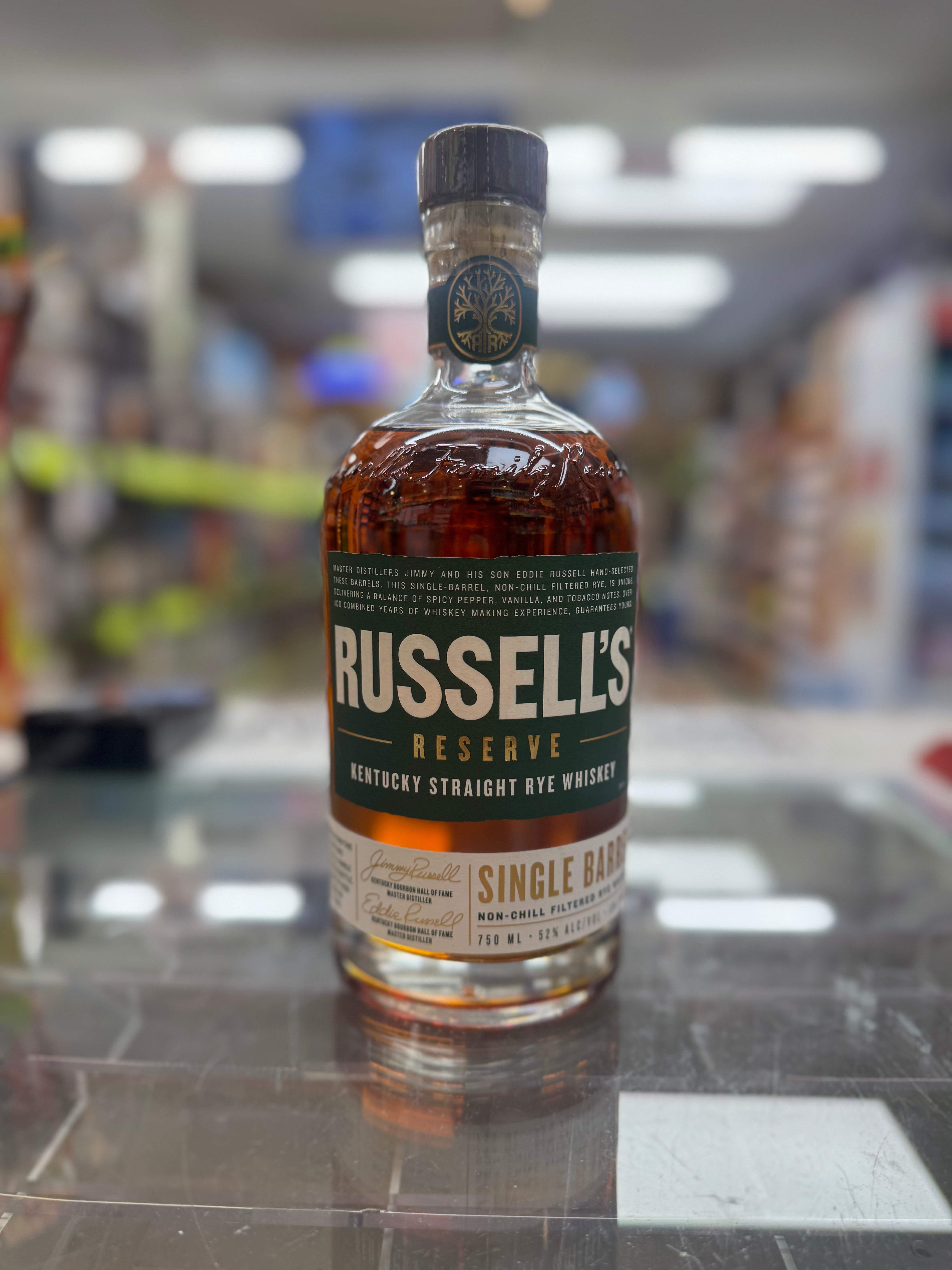 Russell's Reserve Rye Russell’s Reserve Single Barrel Rye Whiskey 104 Proof – Cypress Craft ...