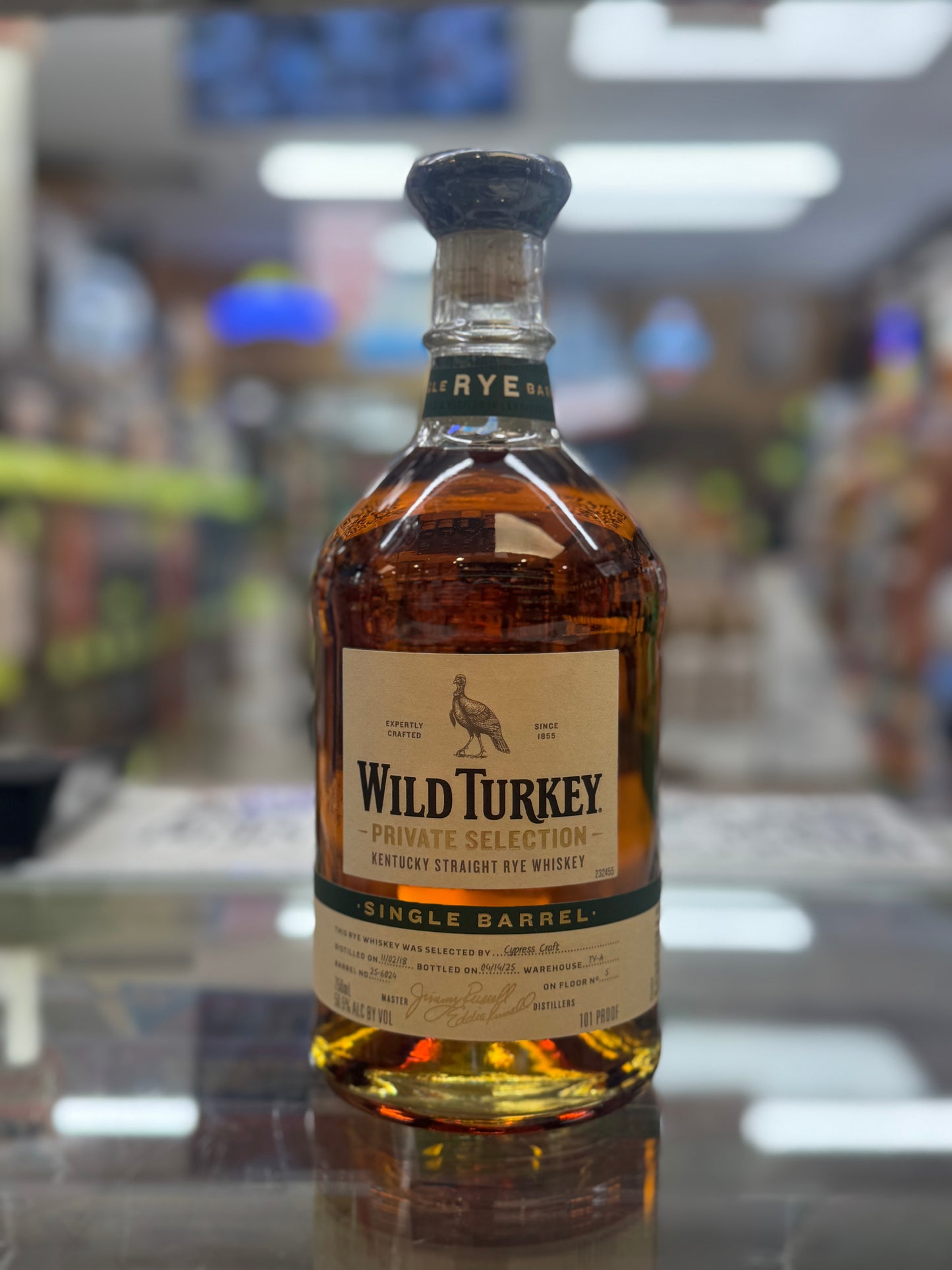Wild Turkey Single Barrel Private Selection Rye Whiskey