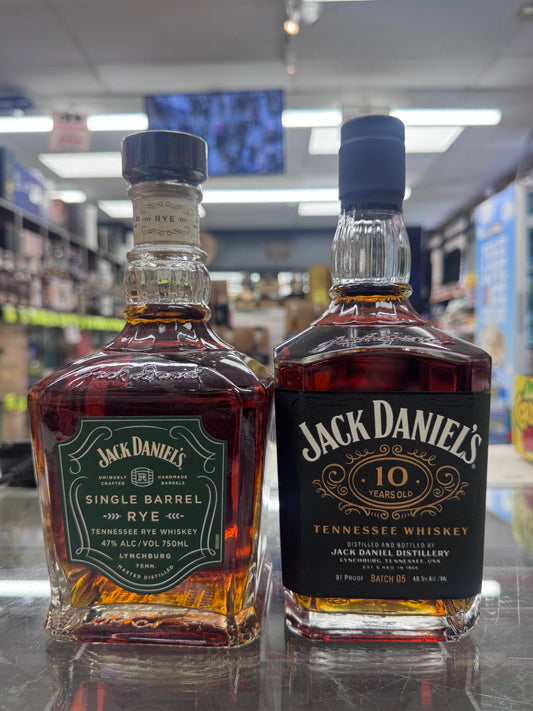 Jack Daniels 10 + Jack Daniels Single Barrel Rye