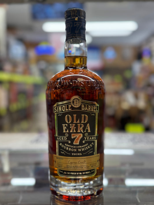 Old Ezra 7 Year Single Barrel Bourbon “Cypress Craft”