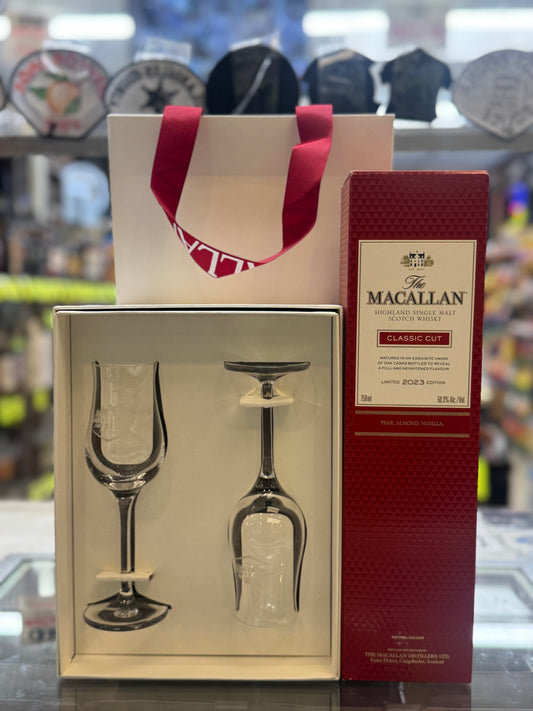 Macallan Classic Cut w/ 2 Stölzle Whiskey Glasses