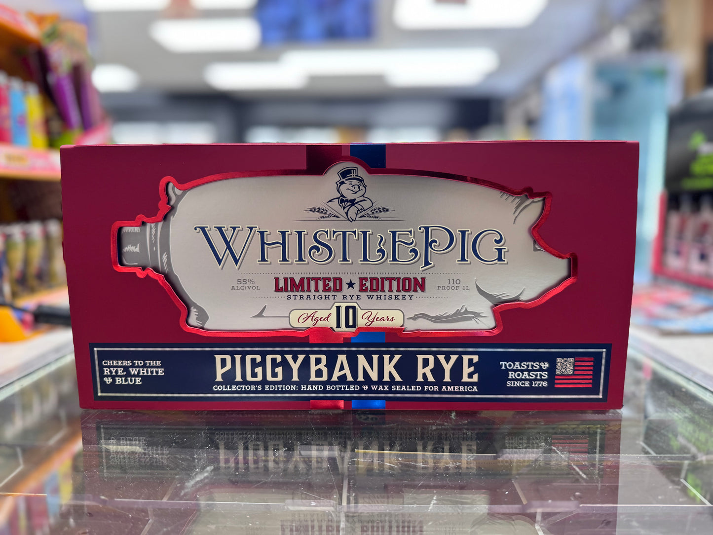Whistlepig Piggybank Rye 10 Year (Red, White, & Blue)