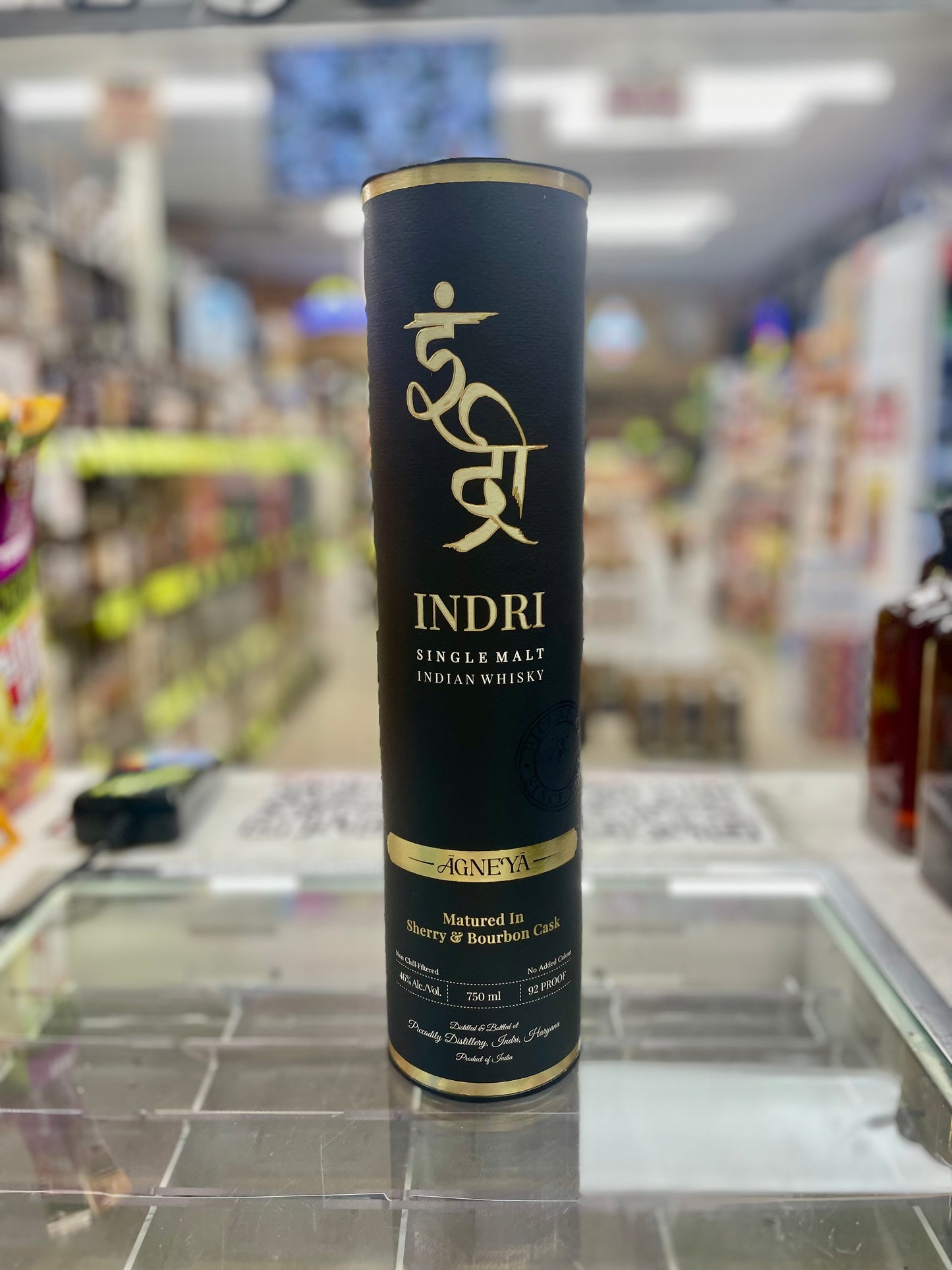 Indri Single Malt Indian Whiskey “Agneya” (Bourbon & Sherry Cask Matured)