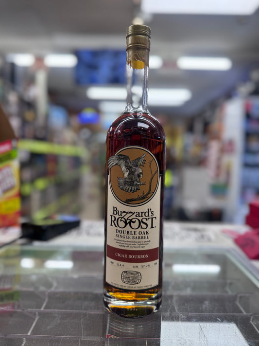 Buzzard’s Roost Double Oak Single Barrel Cigar Bourbon 114.4 Proof “Cypress Craft”