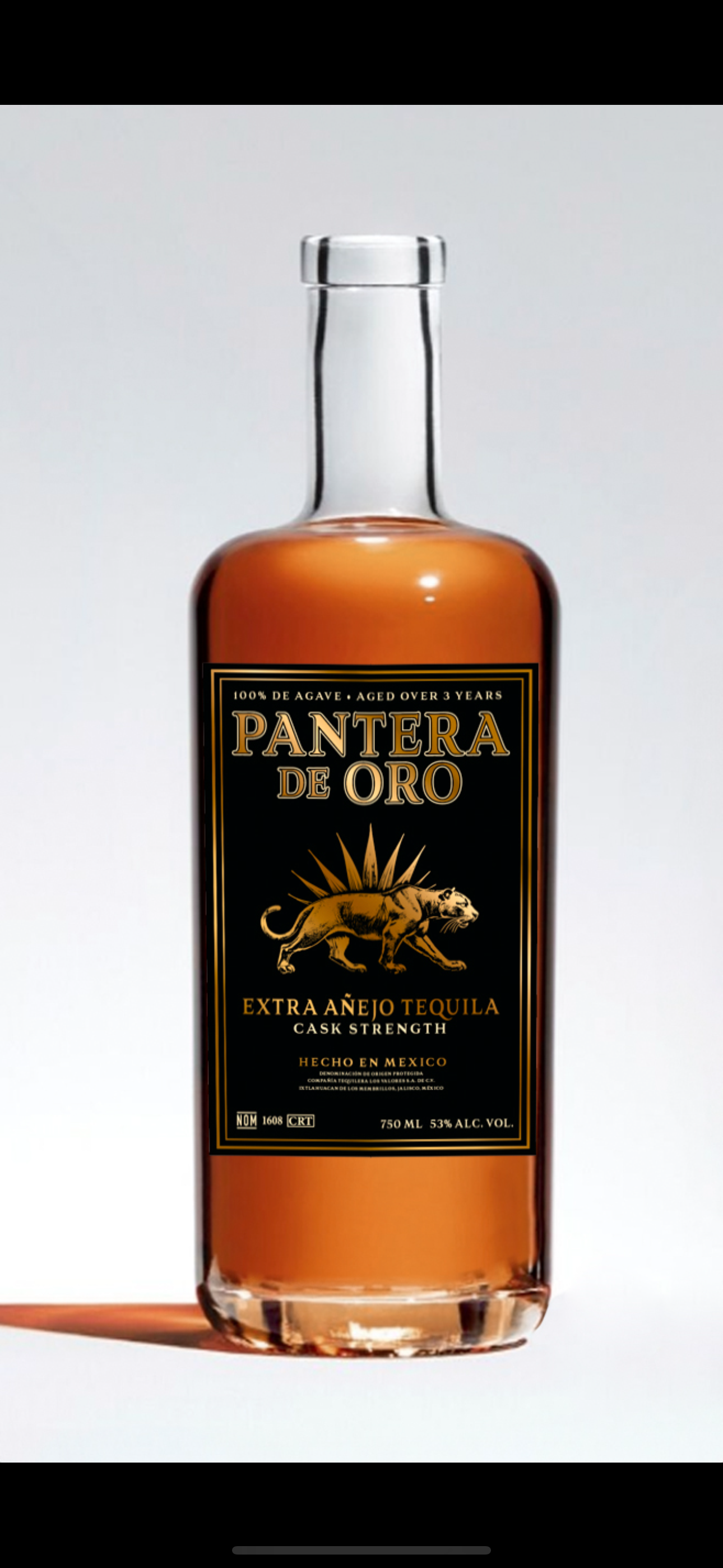 Pantera de Oro Extra Anejo Tequila 106 Proof