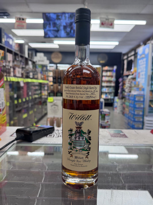 Willett 11 Year Single Barrel Family Estate Rye 109.8 Proof “Pac Edge So Cal 2026” /154