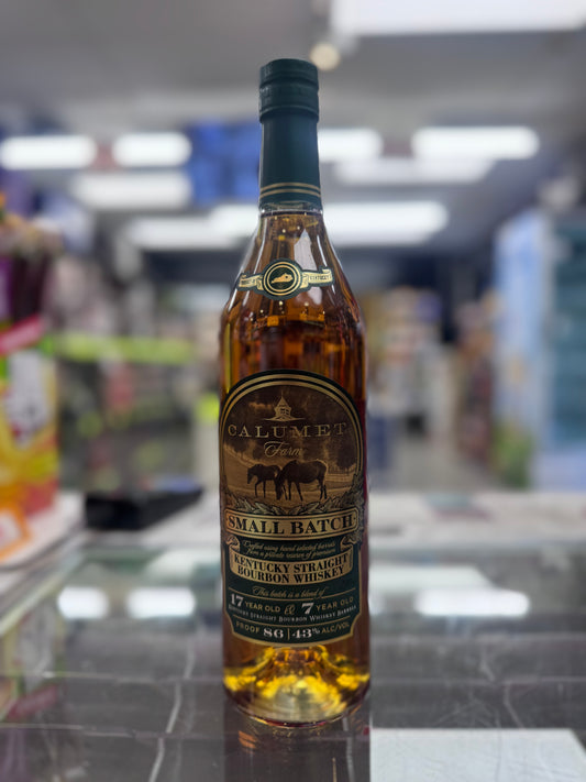 Calumet Farm Small Batch Bourbon Whiskey 86 Proof 17 & 7 Year Blend 750mL