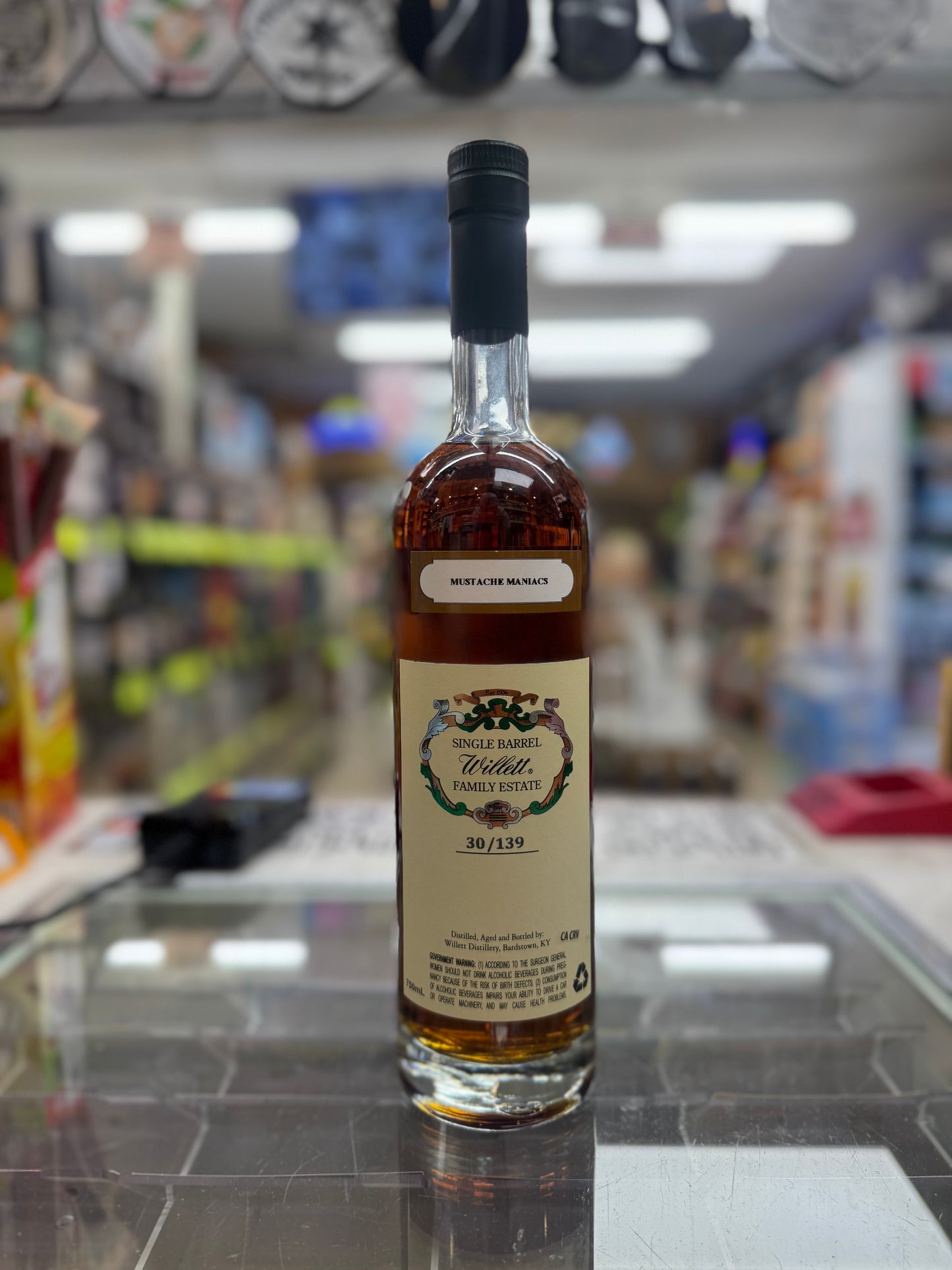 Willett Family Estate 12 Year Single Barrel Rye Whiskey “Mustache Maniacs” 112 Proof