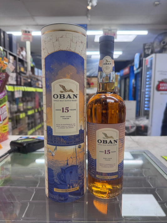 Oban 15 Year Single Malt Scotch Whiskey (Port Cask Finish)