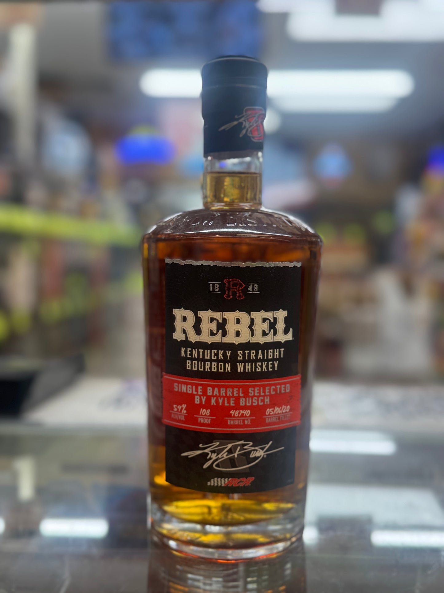 Rebel Single Barrel Bourbon Selected by Kyle Busch 108 Proof