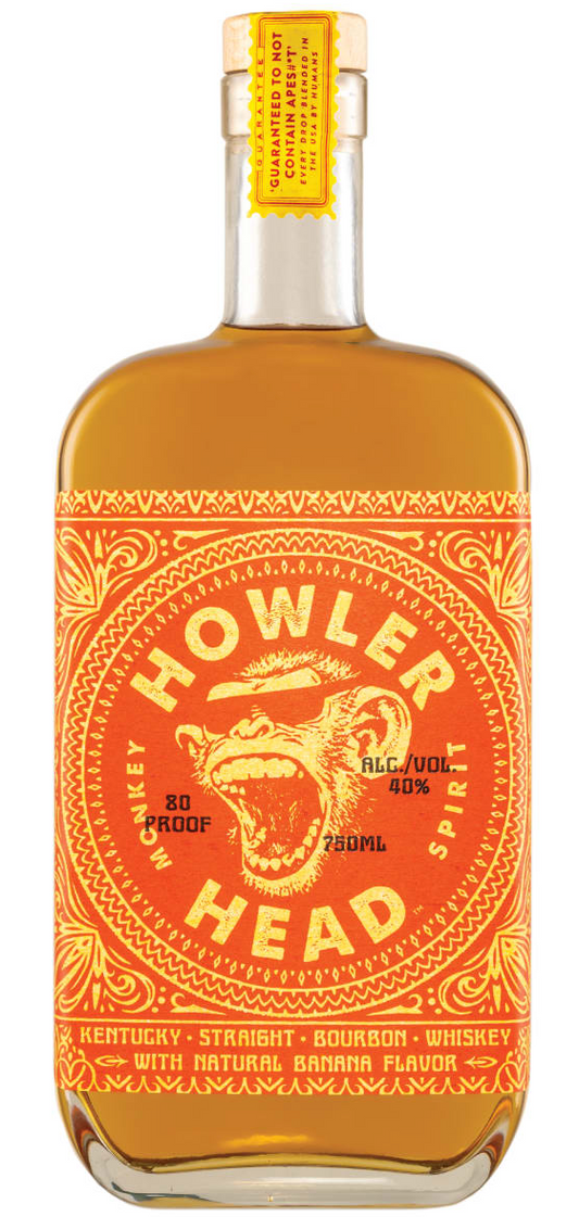 Howler Head Kentucky Straight Bourbon Whiskey Natural Banana Flavor 750mL