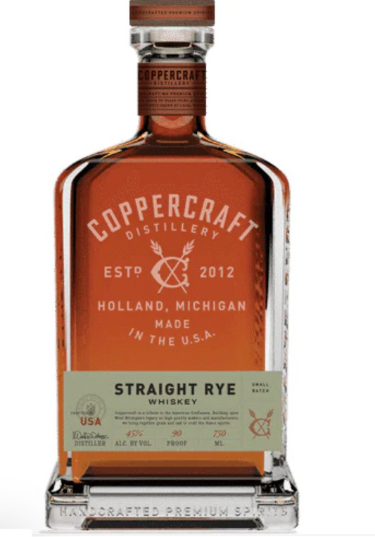 Coppercraft Distillery Straight Rye Whiskey 750 ml