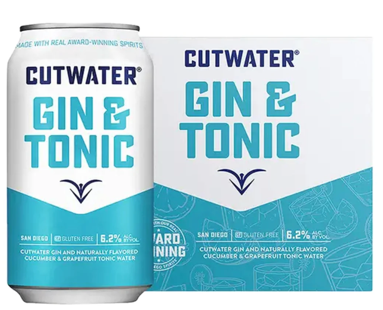 Cut Water Gin & Tonic 4 Cans 12 FL OZ 355 ML